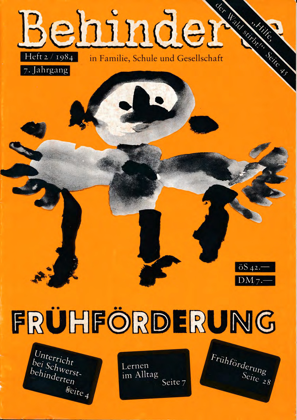 Titelbild der Zeitschrift BEHINDERTE MENSCHEN, Ausgabe 2/1984 "Frühförderung"