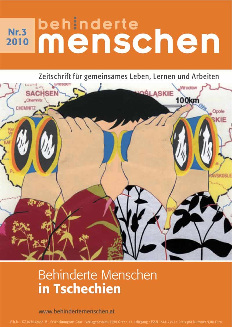 Titelbild der Zeitschrift BEHINDERTE MENSCHEN, Ausgabe 3/2010 "Behinderte Menschen in Tschechien"