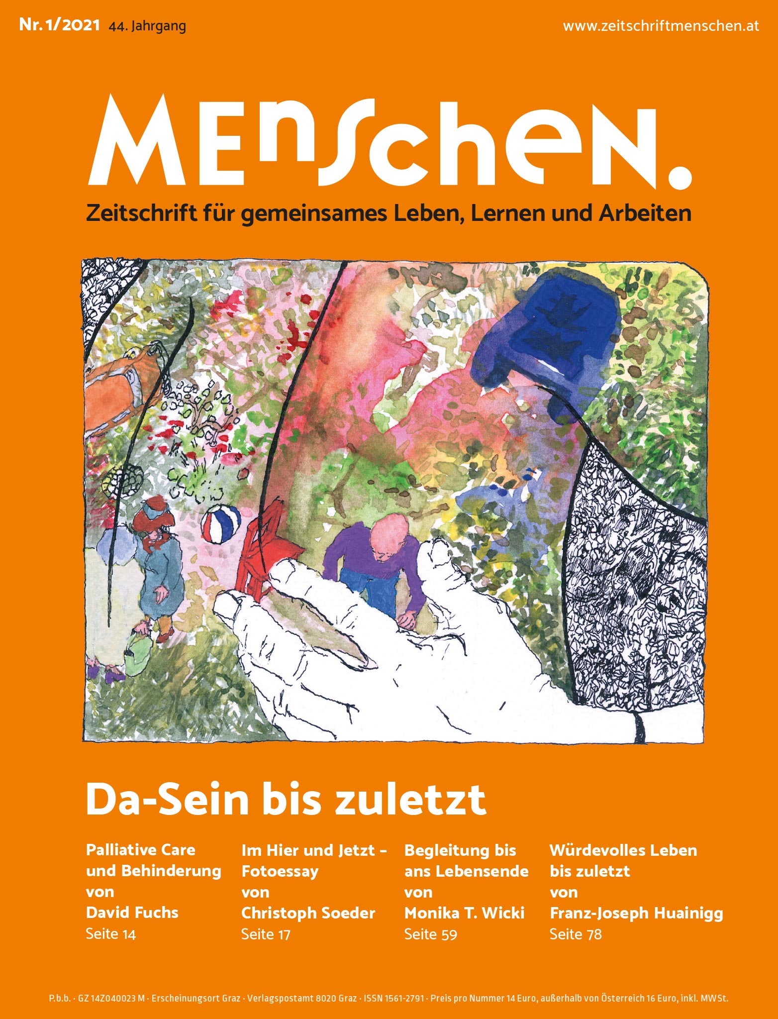 Titelbild Ausgabe 1/2021 "Da-Sein bis zuletzt"